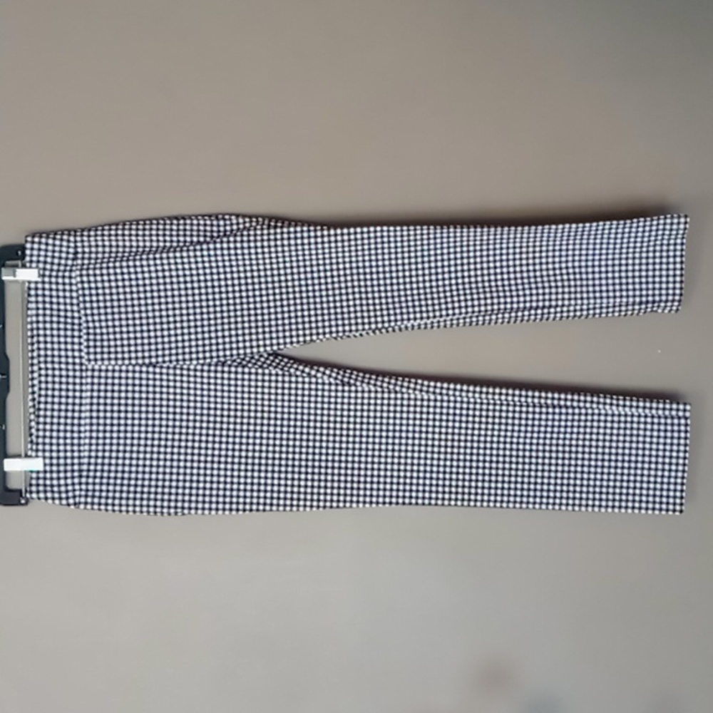 Joe B Black/White Checkered Patterned Pants Size M